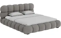 Goossens gestoffeerd bedframe cloud grijs stof - 8252393-goossens-cloud-bedframe-stof-01