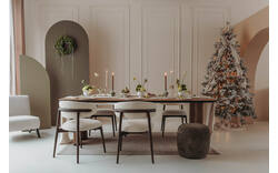 Goossens eetkamerstoel diede beige stof - 8252678-goossens-adel-eettafel-teak-bruin-02