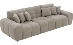 Goossens excellent zitbank kubus bruin stof - 8252697-goossens-excellent-kubus-bank-stof-bruin-01