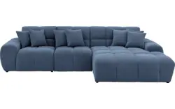 Stof fijn geweven blauw