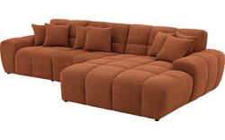 Goossens excellent loungebank kubus bruin stof - 8252709-gespiegeld-02