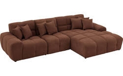 Goossens excellent loungebank kubus bruin stof - 8252710-gespiegeld-02