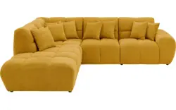 Goossens excellent hoeksalon kubus geel stof - 8252724-gespiegeld-02