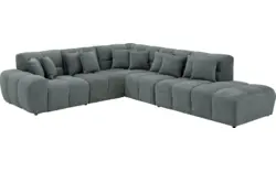 Goossens excellent hoeksalon kubus groen stof - 8252750-goossens-excellent-kubus-bank-stof-groen-01