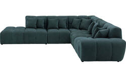 Goossens excellent hoeksalon kubus groen stof - 8252753-gespiegeld-02