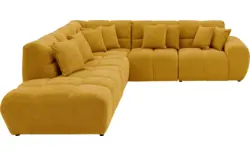Goossens excellent hoeksalon kubus geel stof - 8252756-gespiegeld-02