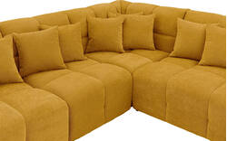 Goossens excellent hoeksalon kubus geel stof - 8252756-gespiegeld-02