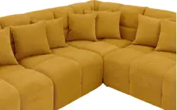Goossens excellent hoeksalon kubus geel stof - 8252756-gespiegeld-02