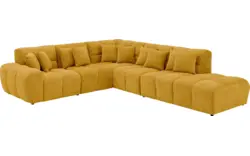Goossens excellent hoeksalon kubus geel stof - 8252756-goossens-excellent-kubus-bank-stof-geel-01