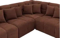 Goossens excellent hoeksalon kubus bruin stof - 8252758-gespiegeld-02