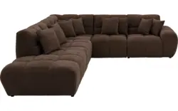 Goossens excellent hoeksalon kubus bruin stof - 8252759-gespiegeld-02