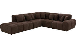 Goossens excellent hoeksalon kubus bruin stof - 8252759-gespiegeld-03
