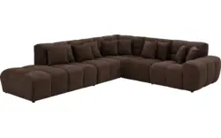 Goossens excellent hoeksalon kubus bruin stof - 8252759-gespiegeld-02