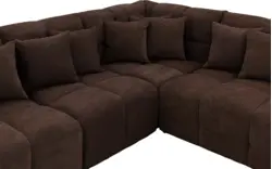 Goossens excellent hoeksalon kubus bruin stof - 8252759-gespiegeld-02