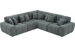 Goossens excellent hoeksalon kubus groen stof - 8252766-goossens-excellent-kubus-bank-stof-groen-01