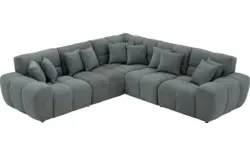 Goossens excellent hoeksalon kubus groen stof - 8252766-goossens-excellent-kubus-bank-stof-groen-01