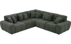 Goossens excellent hoeksalon kubus groen stof - 8252768-goossens-excellent-kubus-bank-stof-groen-01