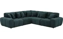 Goossens excellent hoeksalon kubus groen stof - 8252769-goossens-excellent-kubus-bank-stof-groen-01