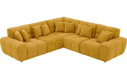 Goossens excellent hoeksalon kubus geel stof - 8252772-goossens-excellent-kubus-bank-stof-geel-01