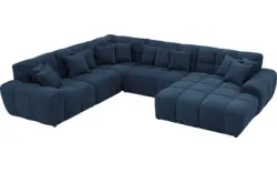 Goossens excellent u bank kubus blauw stof - 8252835-gespiegeld-02