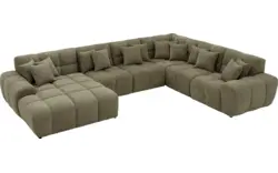 Goossens excellent u bank kubus groen stof - 8252857-goossens-excellent-kubus-bank-stof-groen-01