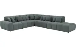 Goossens excellent hoeksalon kubus groen stof - 8252874-goossens-excellent-kubus-bank-stof-groen-01