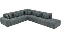 Goossens excellent hoeksalon kubus groen stof - 8252874-goossens-excellent-kubus-bank-stof-groen-01