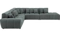 Goossens excellent hoeksalon kubus groen stof - 8252874-goossens-excellent-kubus-bank-stof-groen-01