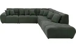 Goossens excellent hoeksalon kubus groen stof - 8252876-goossens-excellent-kubus-bank-stof-groen-01