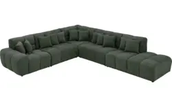Goossens excellent hoeksalon kubus groen stof - 8252876-goossens-excellent-kubus-bank-stof-groen-01