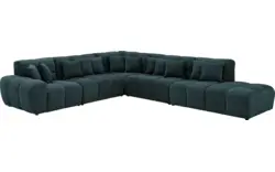 Goossens excellent hoeksalon kubus groen stof - 8252877-goossens-excellent-kubus-bank-stof-groen-01