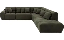 Goossens excellent hoeksalon kubus groen stof - 8252878-goossens-excellent-kubus-bank-stof-groen-01