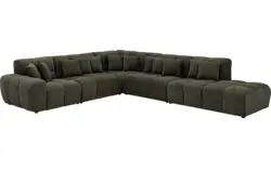 Goossens excellent hoeksalon kubus groen stof - 8252878-goossens-excellent-kubus-bank-stof-groen-01