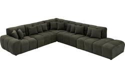Goossens excellent hoeksalon kubus groen stof - 8252878-goossens-excellent-kubus-bank-stof-groen-01