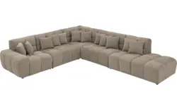 Goossens excellent hoeksalon kubus bruin stof - 8252886-goossens-excellent-kubus-bank-stof-bruin-01