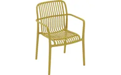 Goossens tuinstoel jelke geel kunststof - 8252977-goossens-jelke-tuinstoelen-kunststof-01