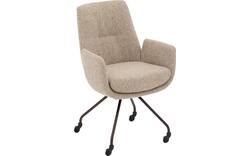 Goossens excellent eetkamerstoel mabach bruin stof - 8260113-goossens-excellent-mabach-eetkamerstoel-stof-beige-01