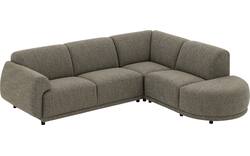 Goossens hoeksalon benk groen stof - 8260152-goossens-benk-bank-stof-groen-01