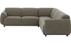 Goossens hoeksalon benk groen stof - 8260155-goossens-benk-bank-stof-groen-01