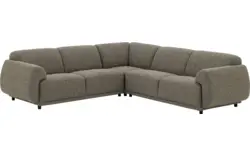 Goossens hoeksalon benk groen stof - 8260155-goossens-benk-bank-stof-groen-01