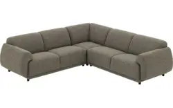 Goossens hoeksalon benk groen stof - 8260155-goossens-benk-bank-stof-groen-01