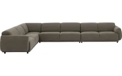 Goossens hoeksalon benk groen stof - 8260157-goossens-benk-bank-stof-groen-01