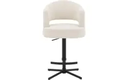 Goossens excellent barkruk roma wit stof - 8260223-goossens-excellent-roma-barstoel-stof-01