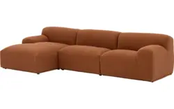 Goossens excellent loungebank sens bruin stof - 8260371-goossens-excellent-sens-bank-stof-bruin-01