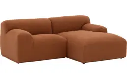 Goossens excellent loungebank sens bruin stof - 8260375-gespiegeld-02