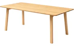 Goossens basic eettafel emilie blank eiken - 8260428-goossens-basic-emilie-eettafel-eiken-blank-01