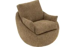 Goossens draaifauteuil luzy bruin stof - 8260806-goossens-luzy-fauteuil-stof-01