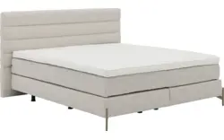 Goossens boxspring compleet quatro compleet beige stof - 8252829-goossens-quatro-boxspring-stof-01